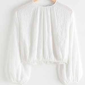 & other stories 🫶 Textured Voluminous Sleeve Blouse | US4 small